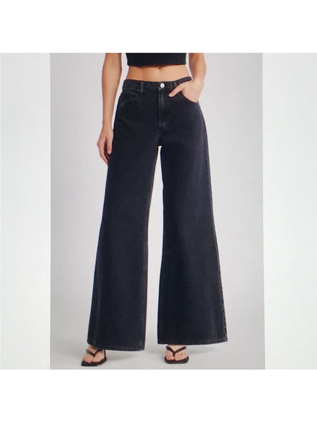 Frame Denim Easy Wide Flare Inkwell 28